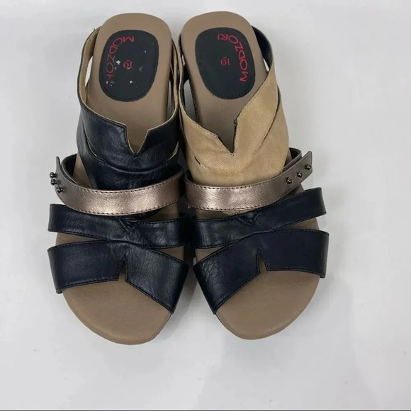 NEW Modzori Myra Mid Wedge Reversible Multi Wear Slip On Sandals Size 10 - Picture 5 of 11